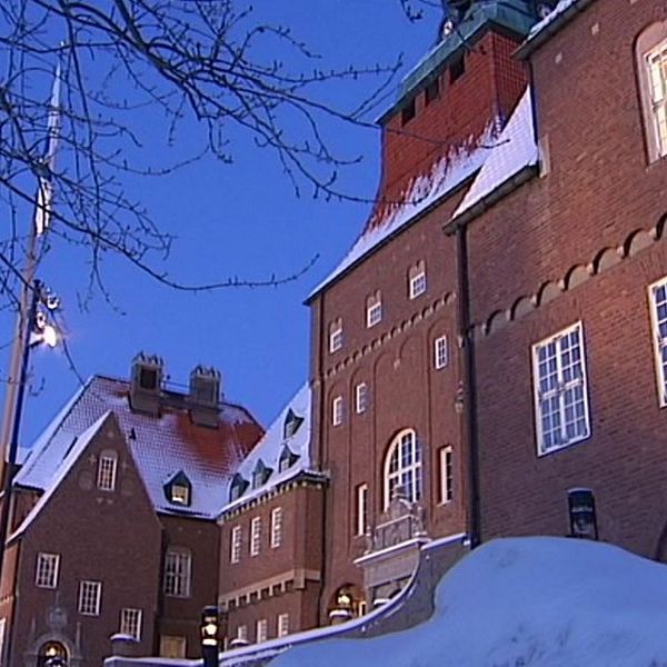 Östersunds rådhus i snö