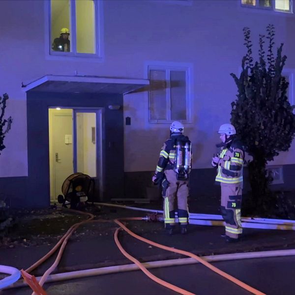 Brand i lägenhet i Tranås