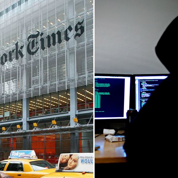 new york times byggnad och en hacker