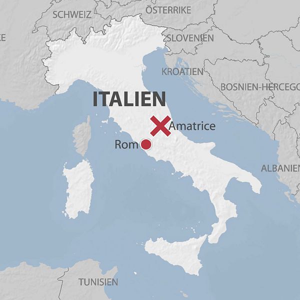 Karta över Italien