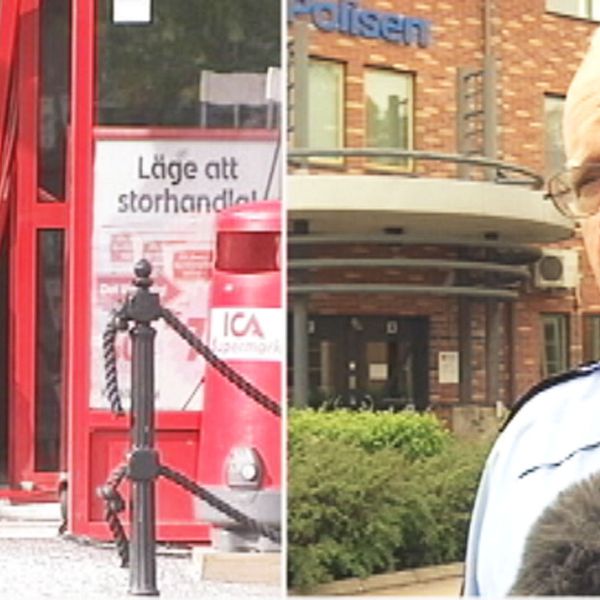 Rån av butik i Lindesberg, polis Stefan Wickberg i montage