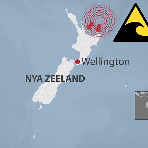 Karta över Nya Zeeland