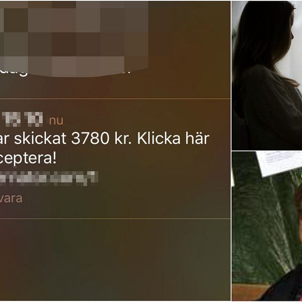 bild på sms:et med bedrägeriförsöket, och på Ing-Brith.