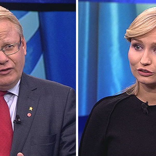 Försvarsminister Peter Hultqvist (S) och kristdemokraternas partiledare Ebba Busch Thor