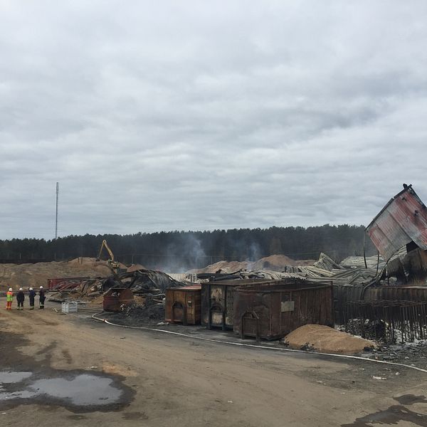 Vaggeryd återvinningsstation brand