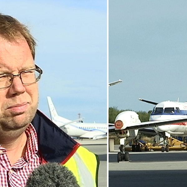 Mikael Smedberg, vd på Örebro flygplats, och Örebro flygplats
