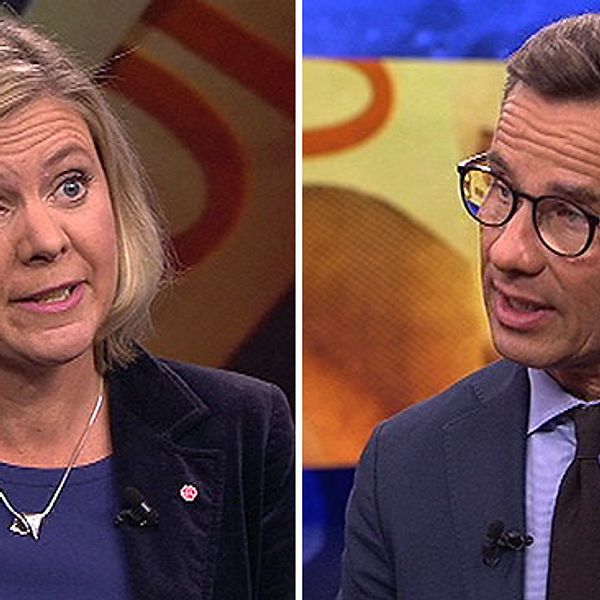 Magdalena Andersson (S), finansminister och Ulf Kristersson (M), ekonomisk-politisk talesperson