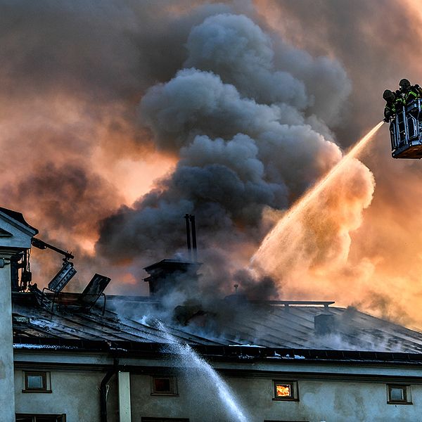 Brand på Konsthögskolan i Stockholm.