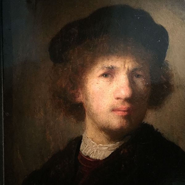 Självporträtt från 1630 av konstnären Rembrandt