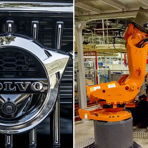 Volvologgan och robot från Volvos fabrik.