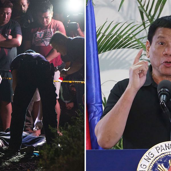 Polisen undersöker en misstänkt droghandlares död och president Rodrigo Duterte.