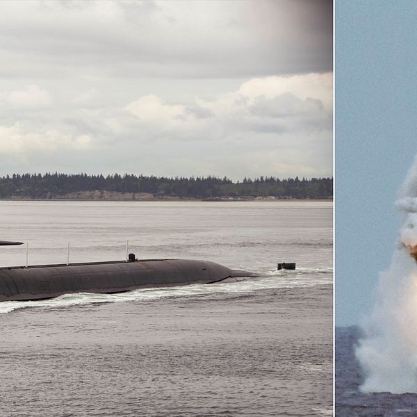 Ohio-ubåtarna (till vänster på bilden) ska ersättas av en ny slags ubåt som kan bära ballistiska missiler med lång räckvidd.