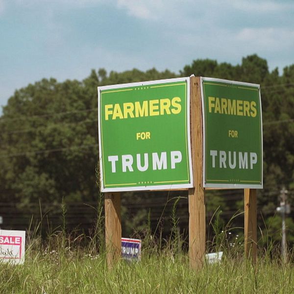 ”Farmers for Trump” – skylt i Georgia, USA.