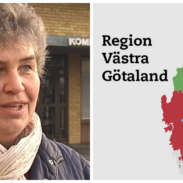 Montage Carina Gullberg (S), kommunstyrelsens ordförande i Gullspång och nya Västra Götalandsregionen.