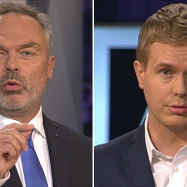 Jan Björklund och Gustav Fridolin.