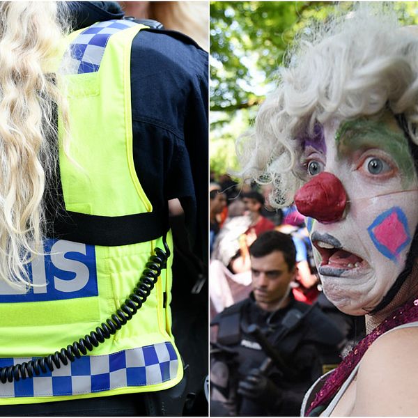 Polis samt clown