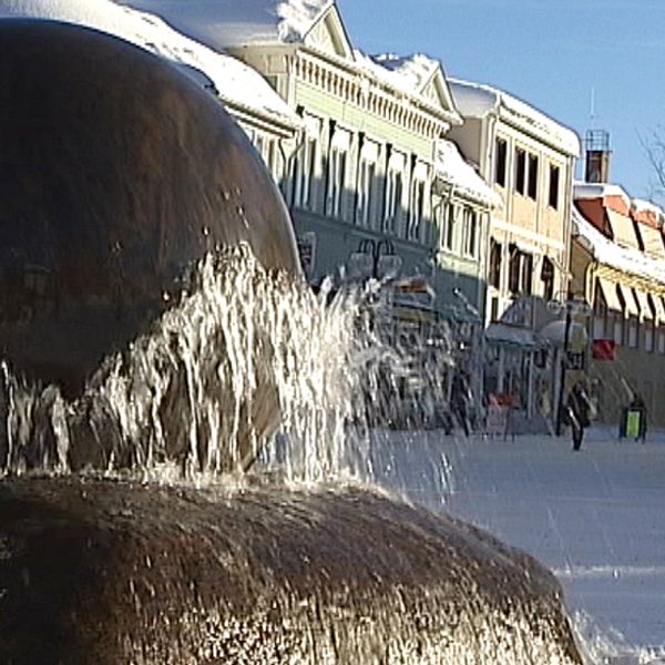 stenfontänen i Lycksele.