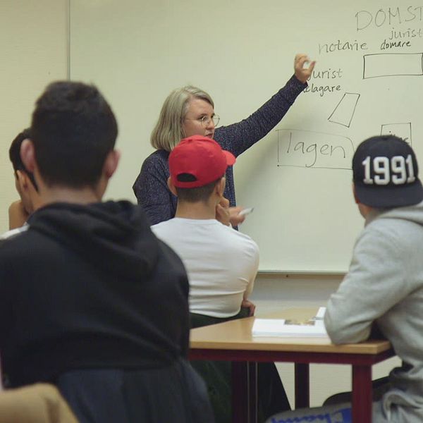 Skola för ensamkommande ungdomar.