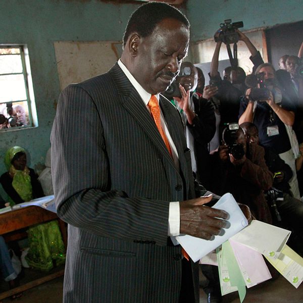 Premiärministern och presidentkandidaten Raila Odinga.