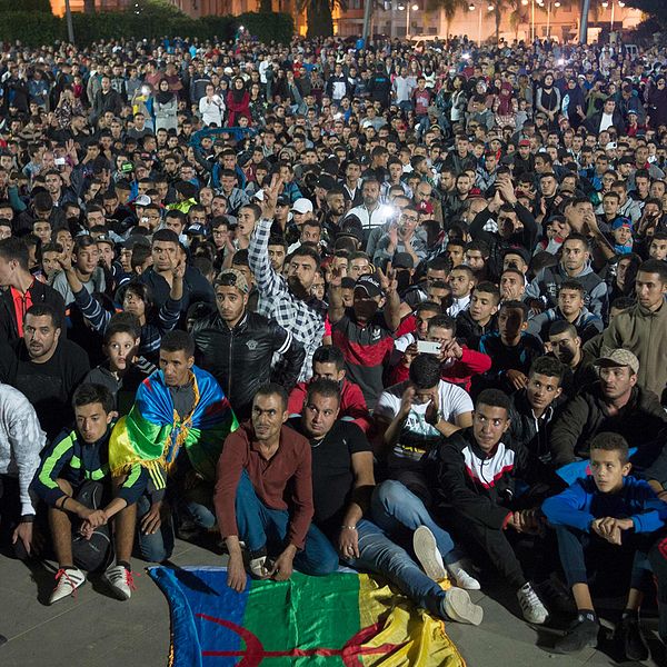Det har pågått massiva protester i Marocko efter en fiskhandlares död.