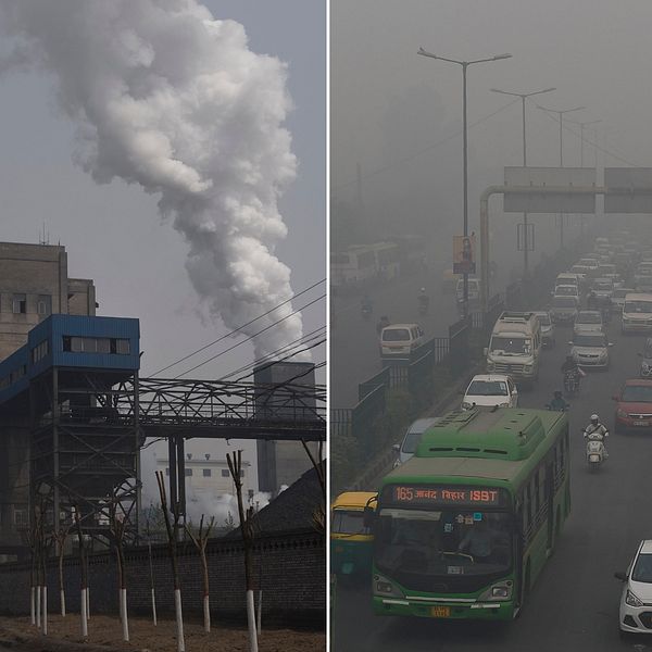 Kina och Indien – två länder i världen som brottas med svåra utsläppsproblem på flera håll.