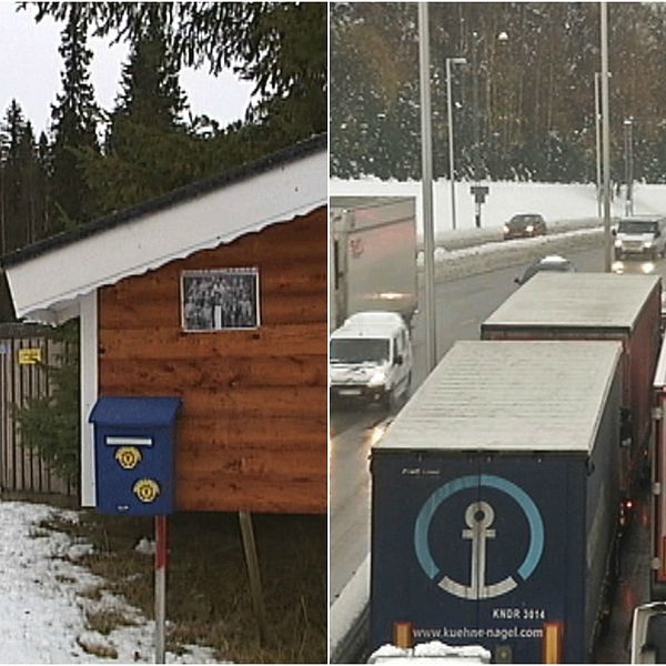 En klassisk glesbygdsbild och en bild på trafik i Stockholm