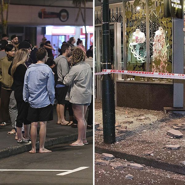 Evakuerade människor i Wellington och skadade hus.