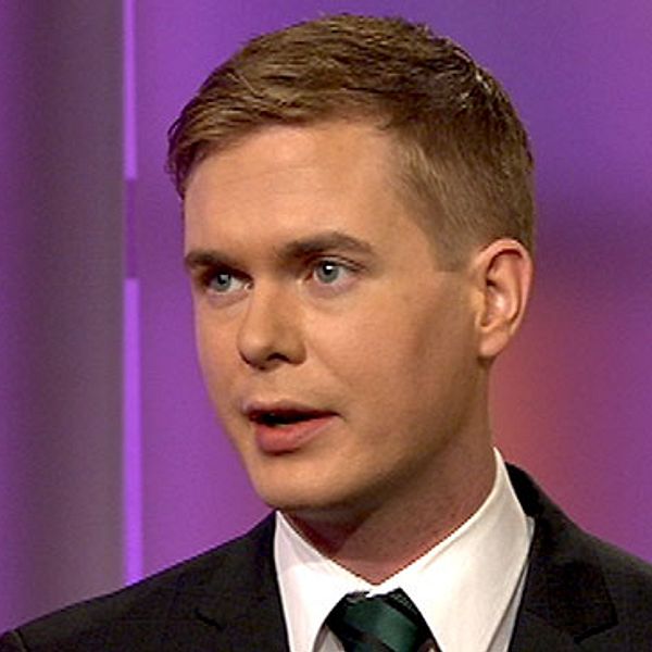 Gustav Fridolin, språkrör Miljöpartiet, i SVT:s Agenda