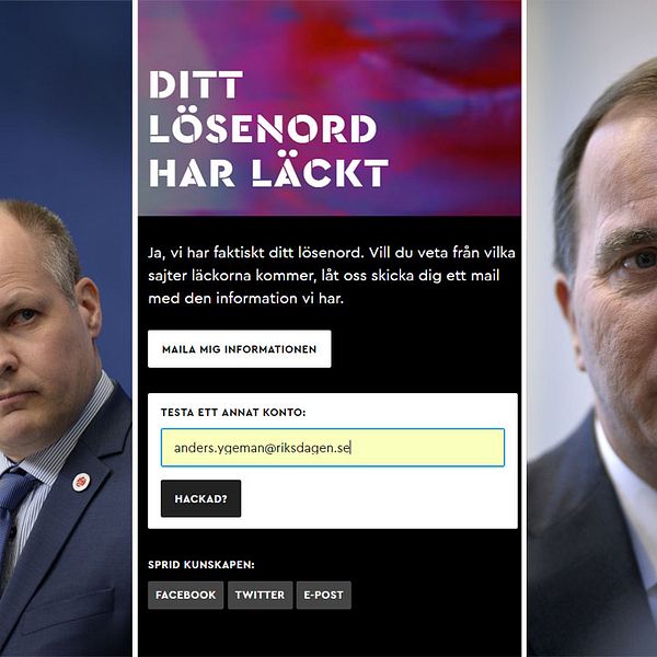 Anders Ygeman, Morgan Johansson och Stefan Löfven.