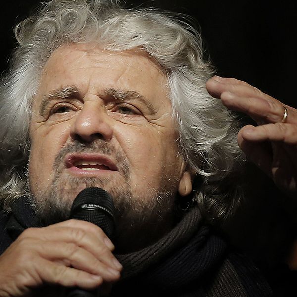 Femstjärnerörelsens ledare Beppe Grillo