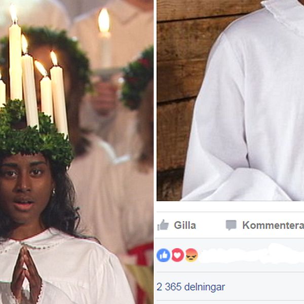 Astrid var lucia i tv 2012, och utsattes för rasistiska påhopp.