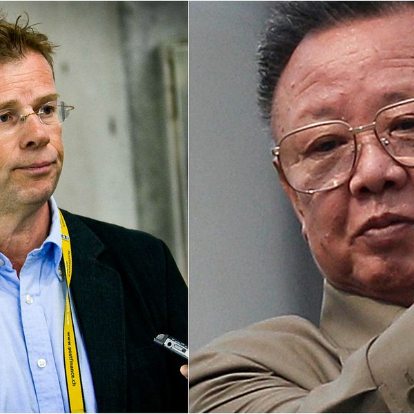 Lars ”Osten” Bergström och Kim Jong-il.