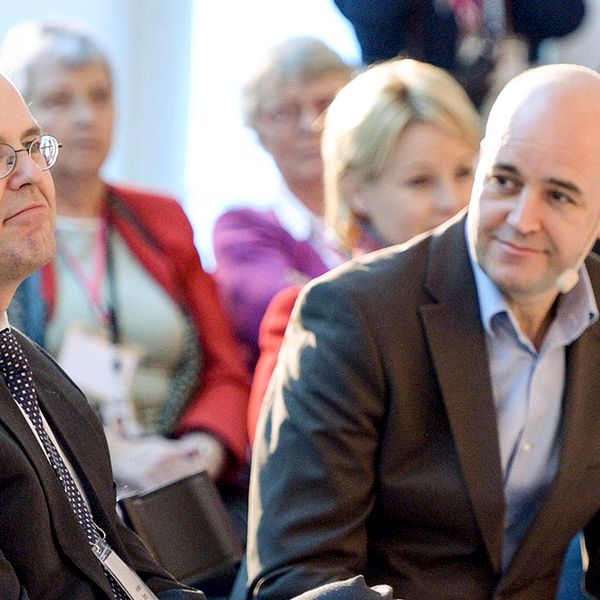 Anders Borg och Fredrik Reinfeldt, arkivbild från november 2012.