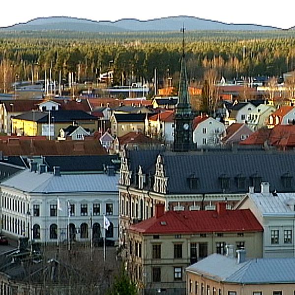 En bild över delar av Söderhamn.