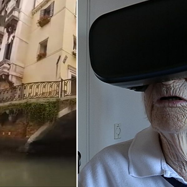På äldre och ålder- och demensboendet Karljohangården provar man gärna ny teknik och nu har har man köpt in ett par VR-glasägon till sina boende. En teknik där de boende kan resa utomlands virituellt.