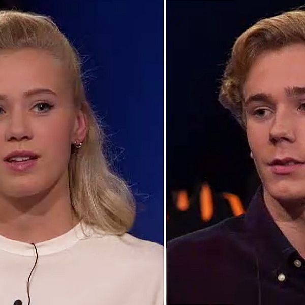 Josefine Frida Pettersen, som spelar Noora, och Tarjei Sandvik Moe, som spelar Isak.