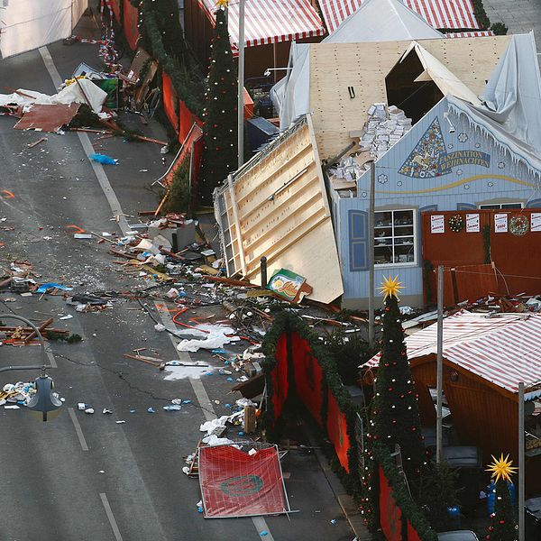 Julmarknaden efter attacken.