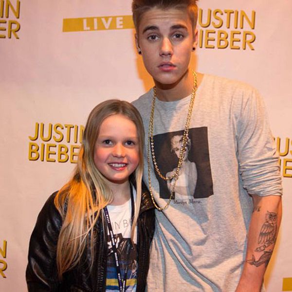 Paulina Fahlberg 11 år träffa sin stora idol Justin Bieber.