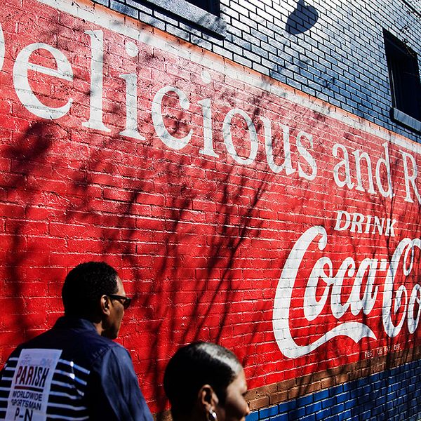 Coca-Cola-reklam i Atlanta, USA.