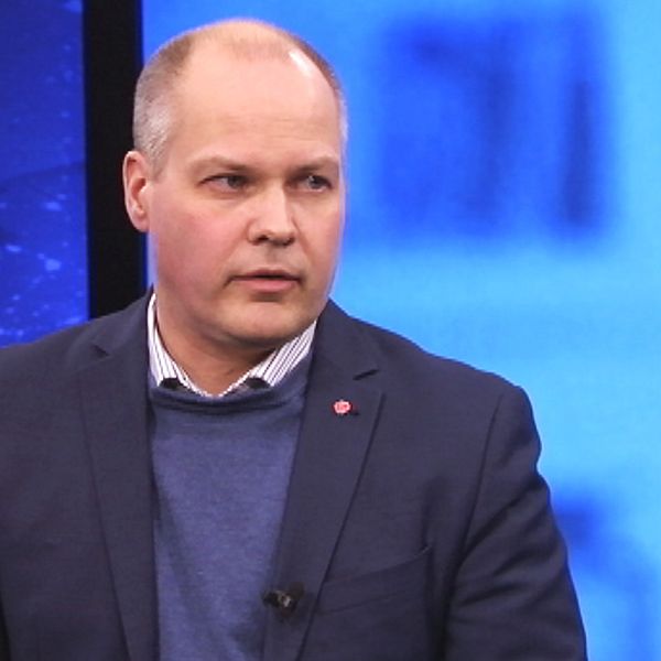 Justitieminister Morgan Johansson (S) i SVT:s Aktuellt 10 januari.