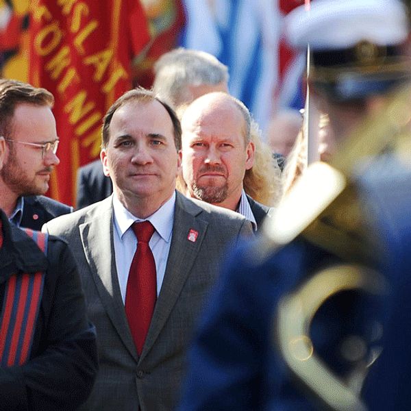 Partiordförande Stefan Löfven (S) första maj i Göteborg 2012. Foto: Scanpix