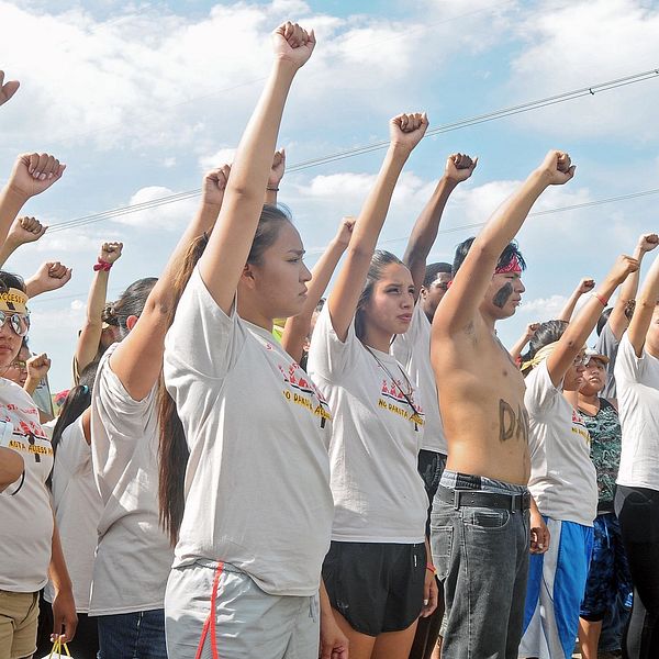 Demonstranter i Standing Rock.