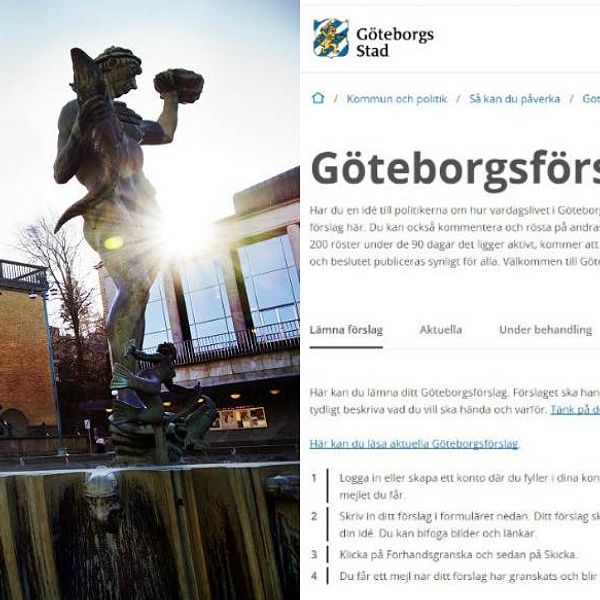 Poseidon och hemsida Göteborgsförslaget