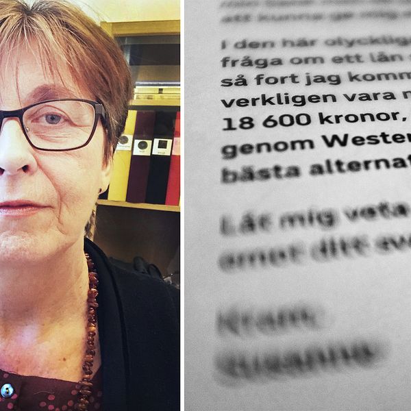 Susanne Birgegård Pelling och brevet
