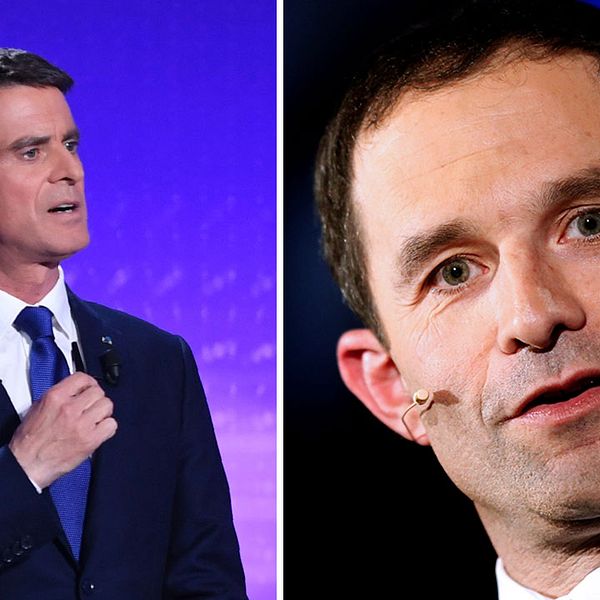 Manuel Valls och Benoît Hamon