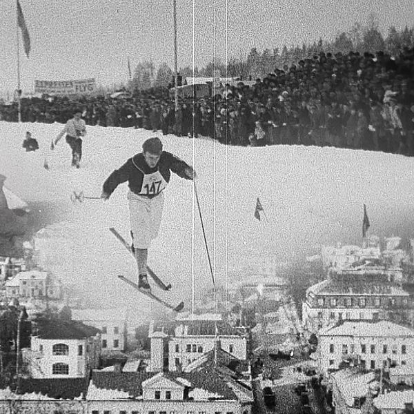 Montage av bilder från SM 1951 i Söderhamn.