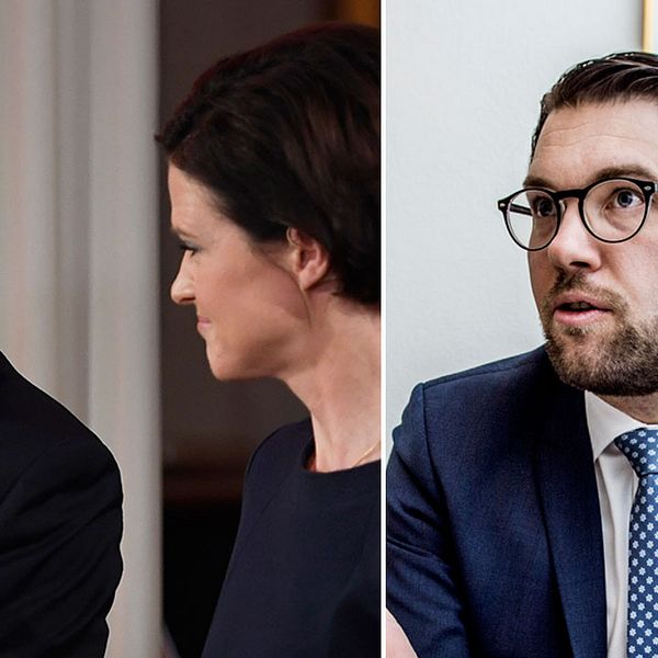 Stefan Löfven (S), Anna Kinberg Batra (M) och Jimmie Åkesson (SD).