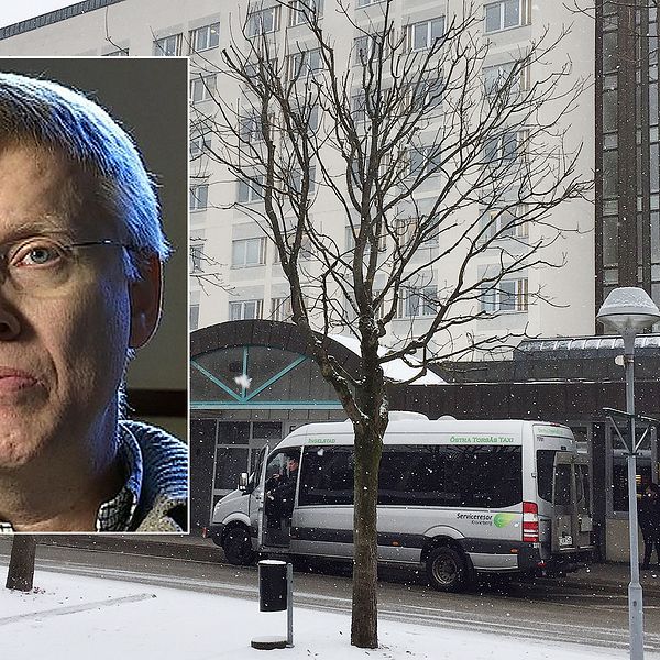 Person infälld. Sjukhuset i Växjö.