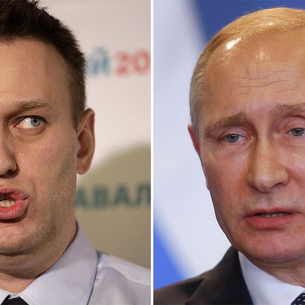 Aleksej Navalnyj och Vladimir Putin.