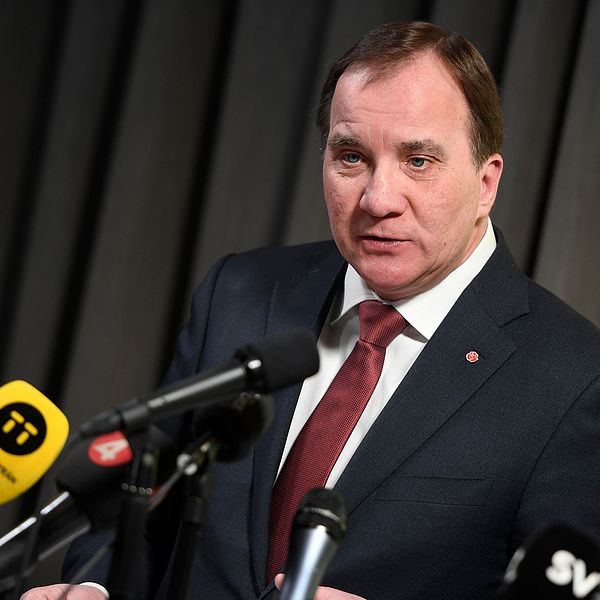 Socialdemokraternas partiledare Stefan Löfven presenterar partistyrelsens förslag på nya politiska riktlinjer.